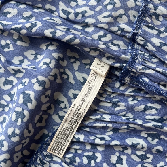 Free People All My Love Blue Cheetah Wrap Slip Mini Dress M - Picture 3 of 4